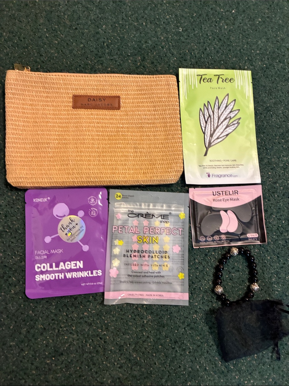 Marc Jacobs 6 pc Woven Cosmetic Pouch Bundle